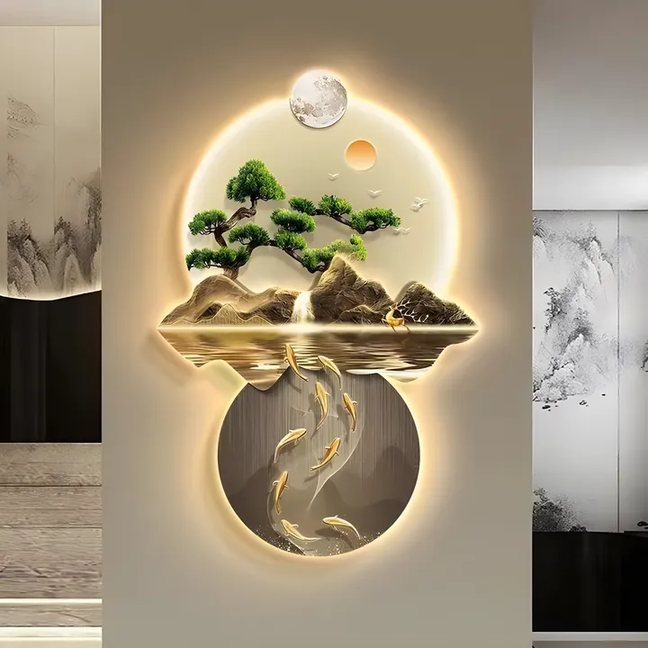 تصميم فاخر للمناظر الطبيعية فن معدني . Luxury Landscape Design Metal Art