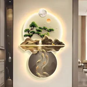 تصميم فاخر للمناظر الطبيعية فن معدني . Luxury Landscape Design Metal Art