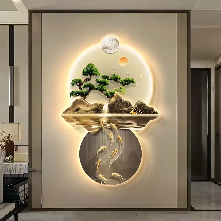تصميم فاخر للمناظر الطبيعية فن معدني . Luxury Landscape Design Metal Art