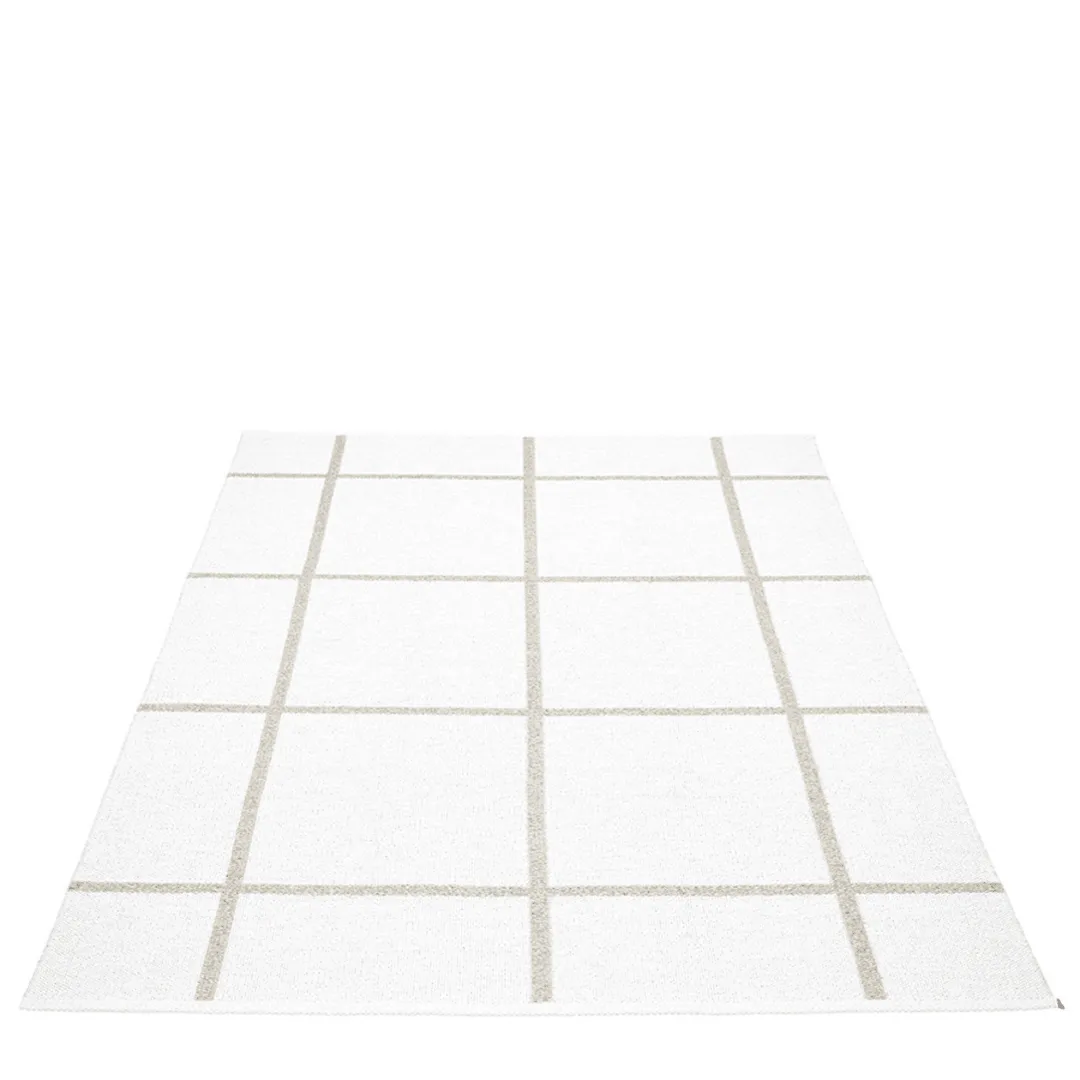 Ada Rug - White/Stone Metallic