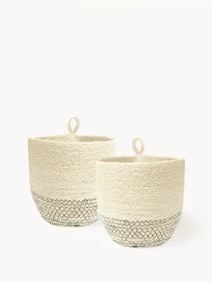 Amari Loop Bin - Black (Set Of 2)