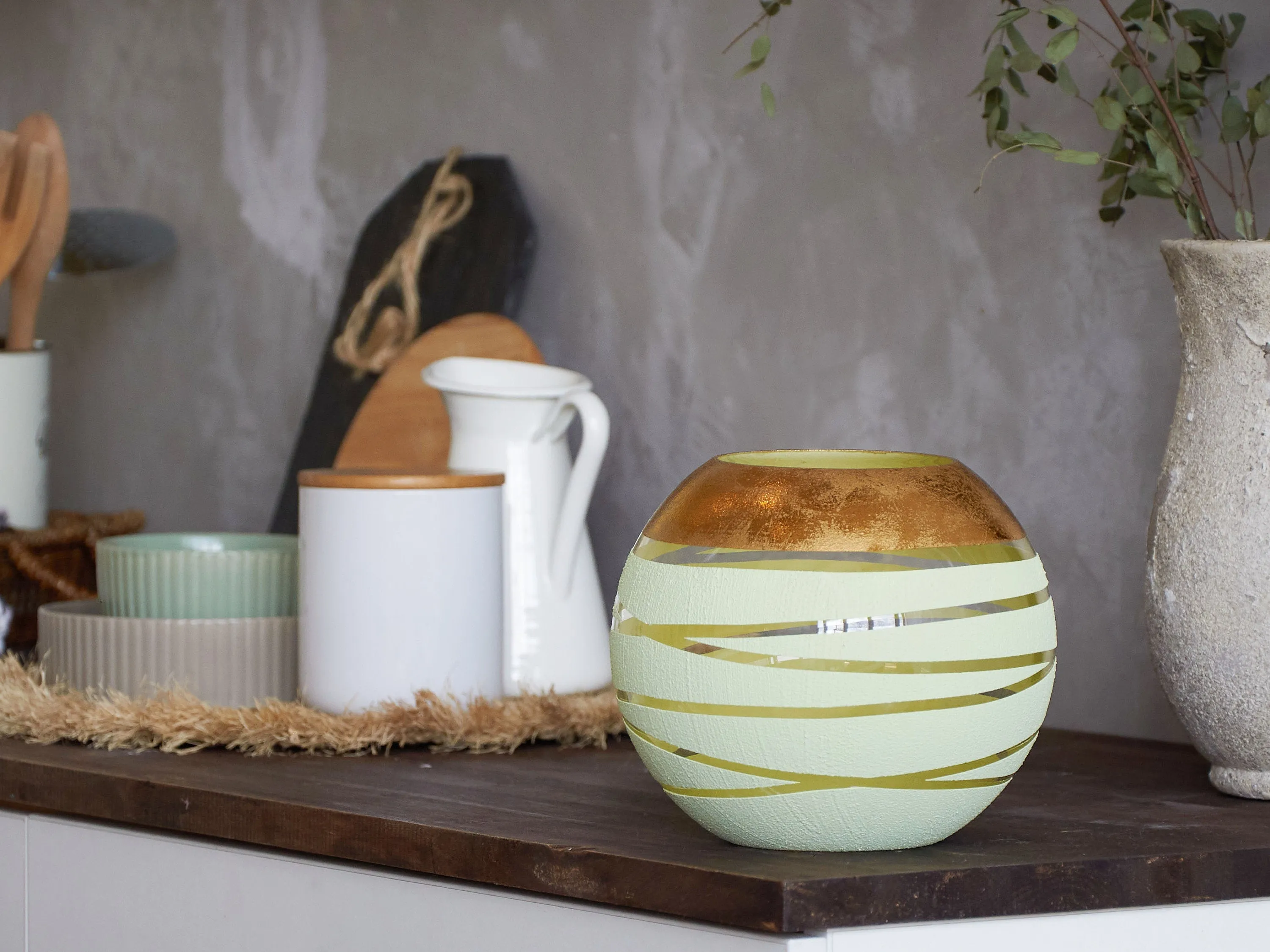 Art decorated glass vase||Vase for flowers||Bowl for candles||Table vase 6 inch||Round Vase||Room Decor||Interior Design Home