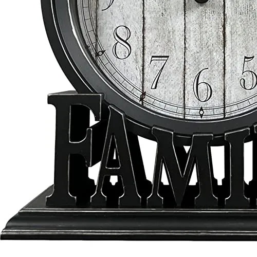ATORSE® Round Table Clock Decorative Silent Quartz Movement for Shelf Kitchen Decors Stylea