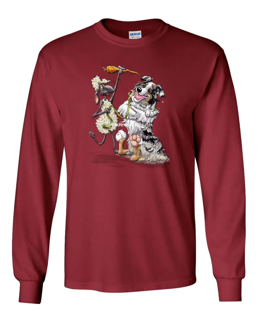 Australian Shepherd  Blue Merl - Sheep And Carrot - Mike's Faves - Long Sleeve T-Shirt