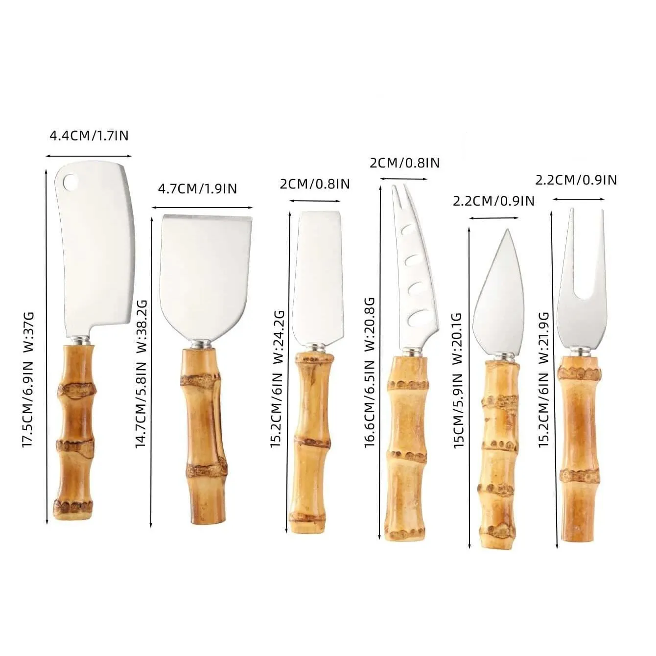 Bamboo Cheese Knives Set