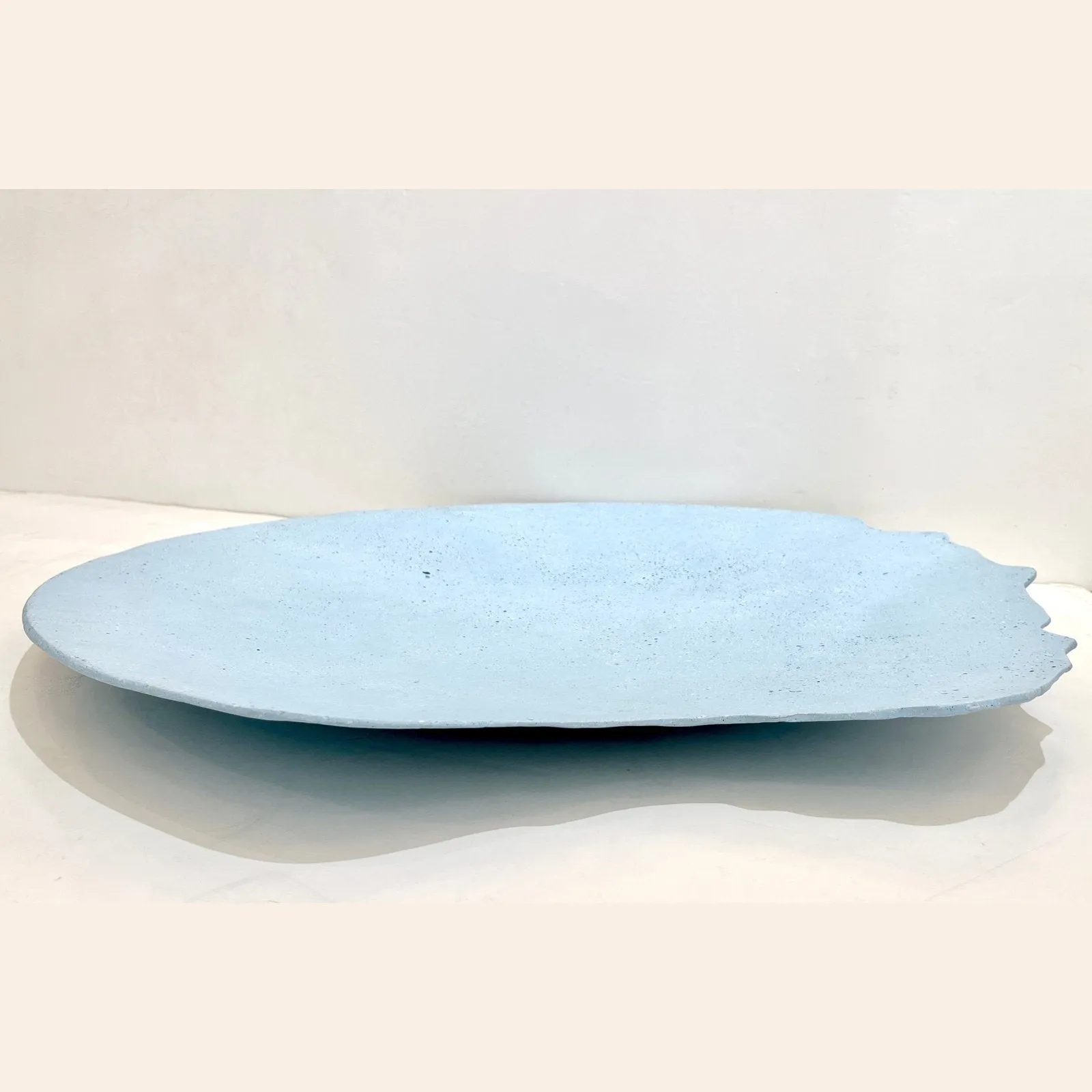 Bespoke Customizable Italian Light Blue Recycled Resin Bowl Centerpiece/Wall Art