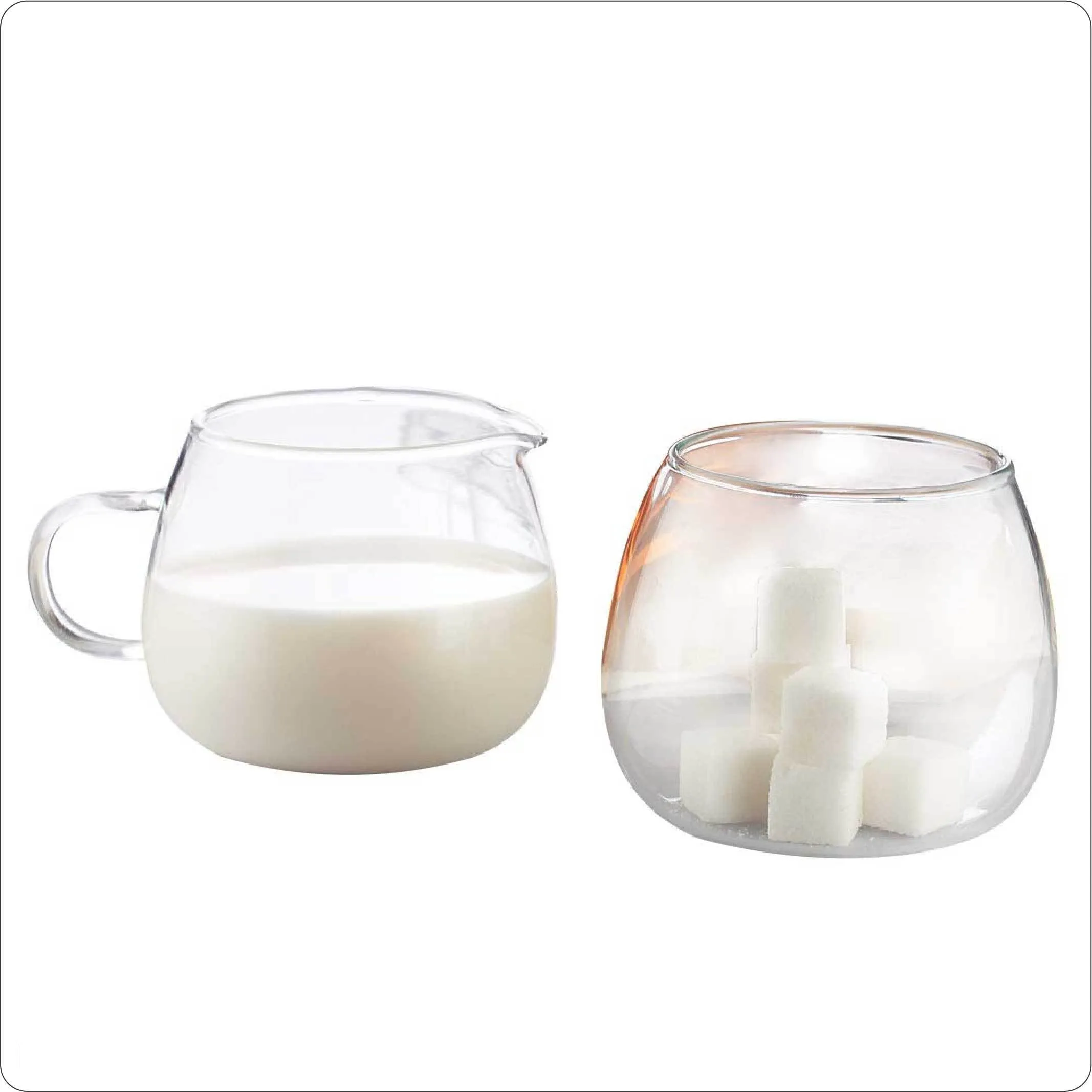 Borosilicate Glass - Milk & Sugar Pot (2 x 270ml)