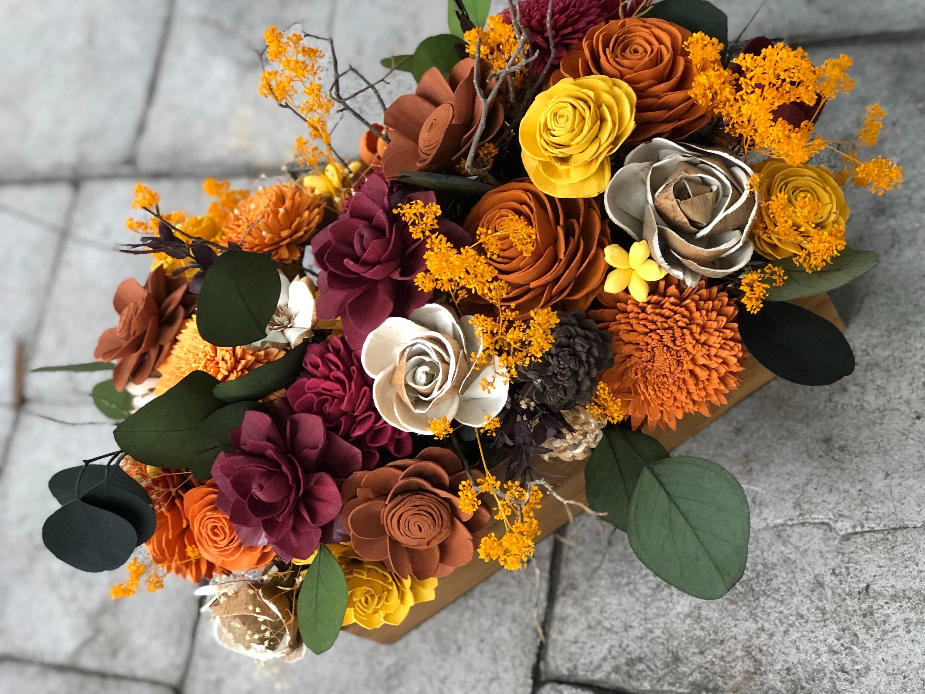 Branches and Blooms Fall Table Arrangement