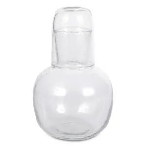 Carafe with Seeded Clear Glass