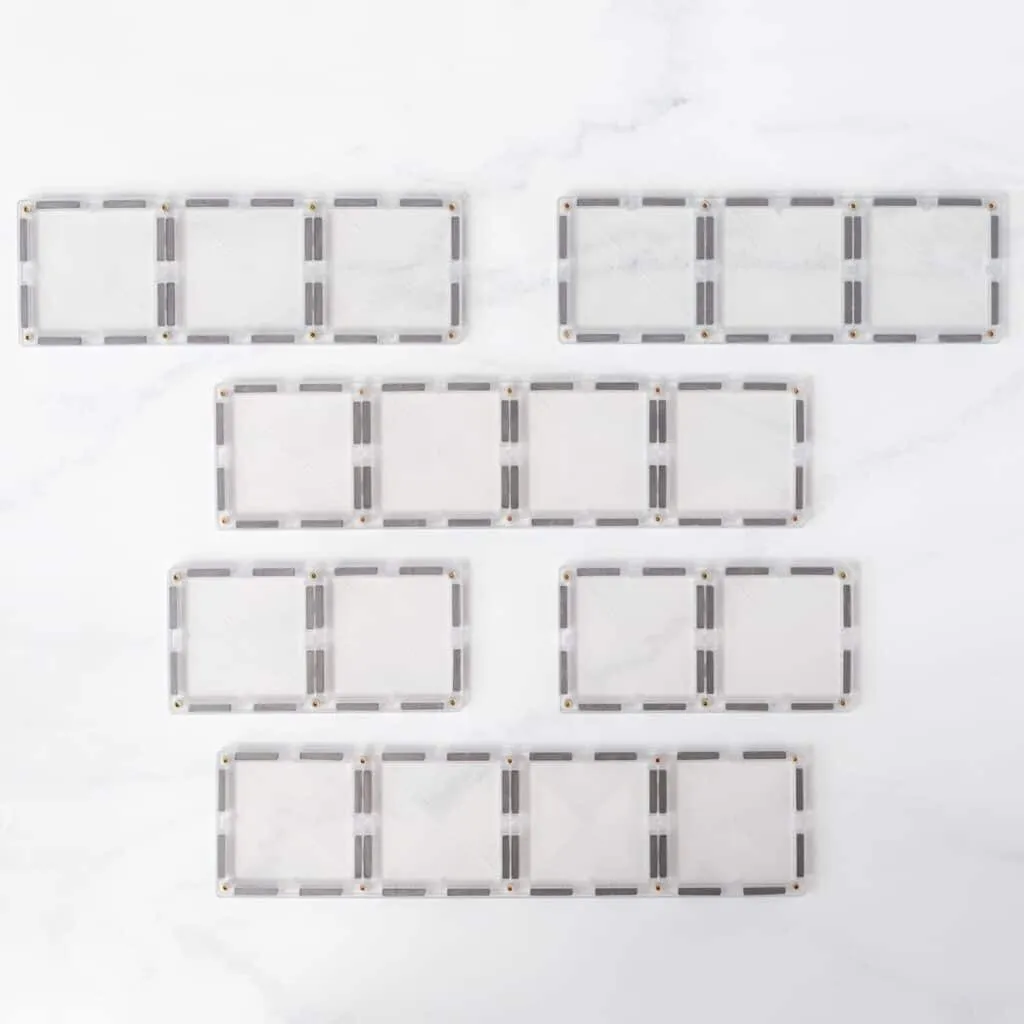 Connetix Tiles - Rectangle Pack 12pc - Clear