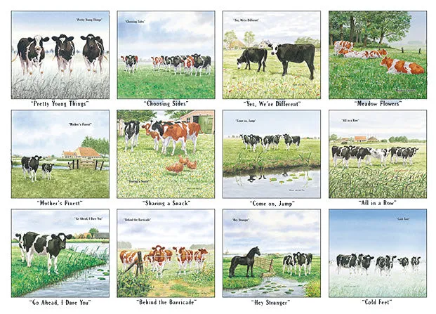 Cows In The Meadow 2025 | Wall Calendar