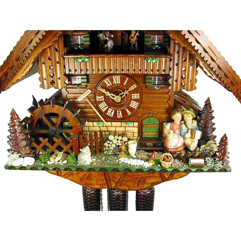 Cuckoo Clock - 8-Day Chalet with Kissing Couple - August Schwer