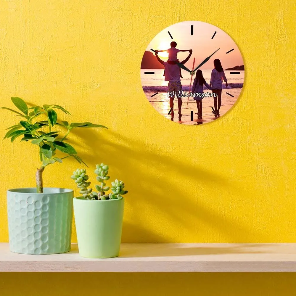 Custom Photo Picture Wall Clock Full Color Hd Printing Personalized Design