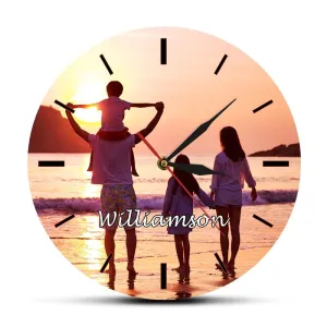Custom Photo Picture Wall Clock Full Color Hd Printing Personalized Design