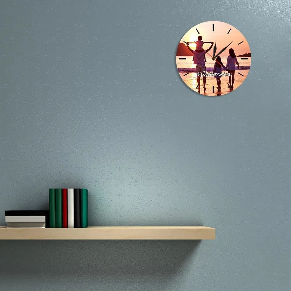 Custom Photo Picture Wall Clock Full Color Hd Printing Personalized Design