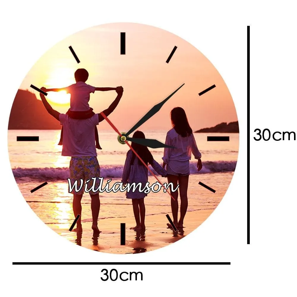 Custom Photo Picture Wall Clock Full Color Hd Printing Personalized Design
