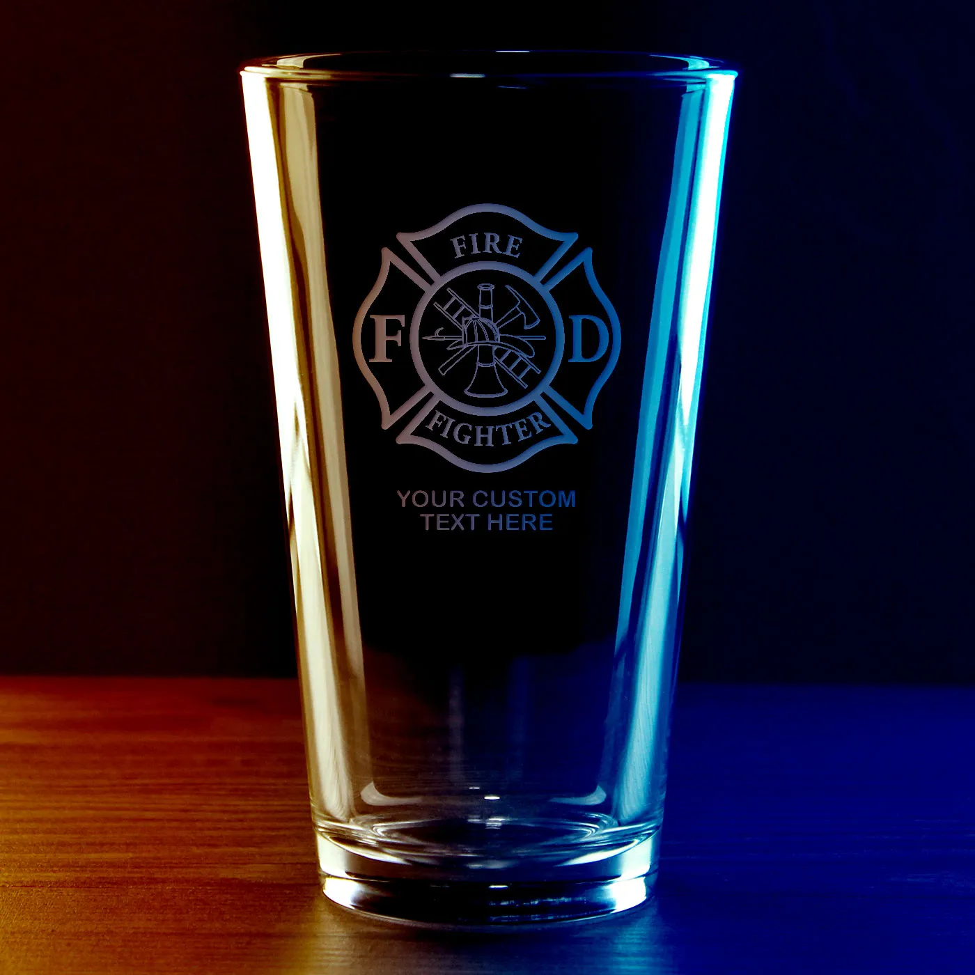 Firefighter & First Responders 'Build Your Glass' Personalized Pint Glass