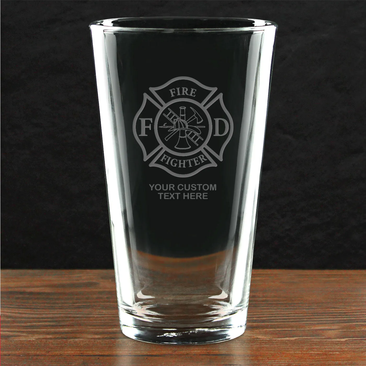 Firefighter & First Responders 'Build Your Glass' Personalized Pint Glass