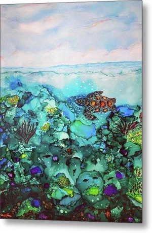 Glossy Metal Print-Under the Sea