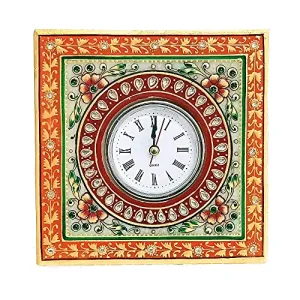 Handicraft Kingdom Vintage Table Clock For Home Décor | Antique Shape Showpiece For Living Room & Office Desk | Decorative Time Piece For Wedding Gift| Approx Size (6 x 6 Inch) & Wt (600 Gm) Pack Of 3