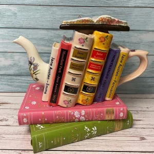 Handmade Teapot - Jane Austen's Stacked Novels | Exclusive Collection
