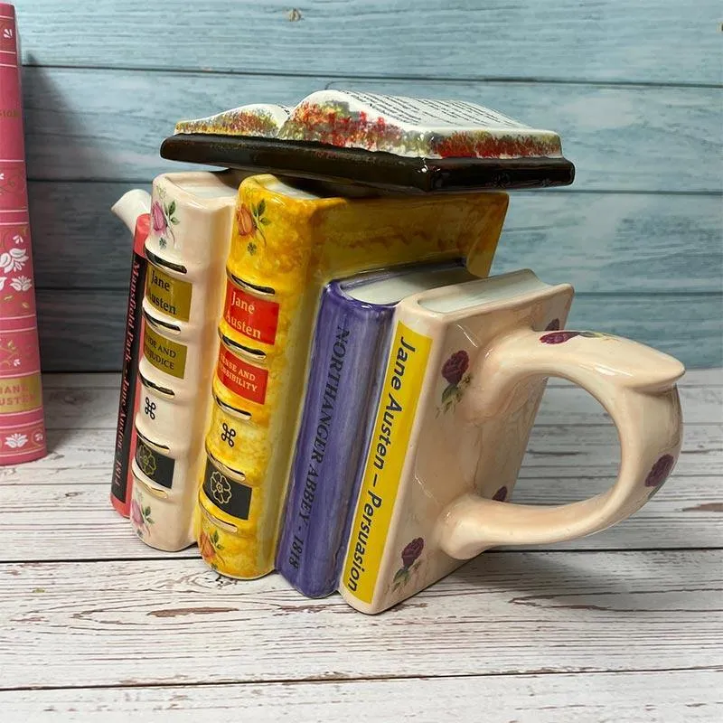 Handmade Teapot - Jane Austen's Stacked Novels | Exclusive Collection
