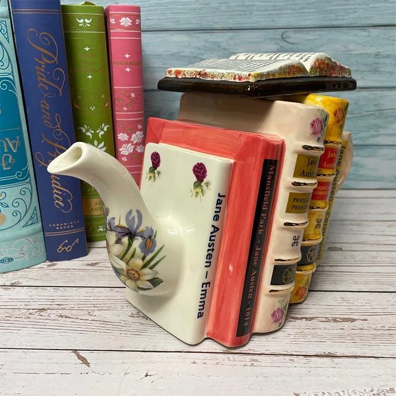 Handmade Teapot - Jane Austen's Stacked Novels | Exclusive Collection