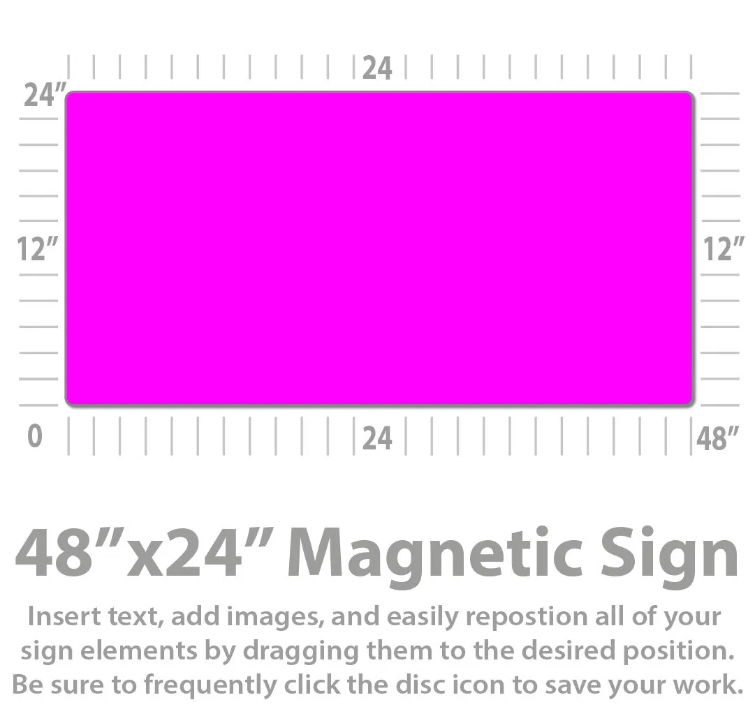 Large Custom Magnetic Sign 48x24" for Cargo Vans (x-large)