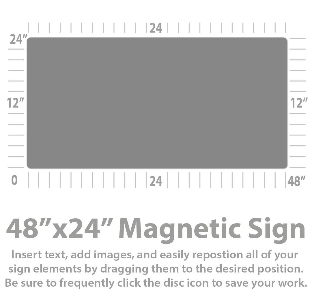 Large Custom Magnetic Sign 48x24" for Cargo Vans (x-large)