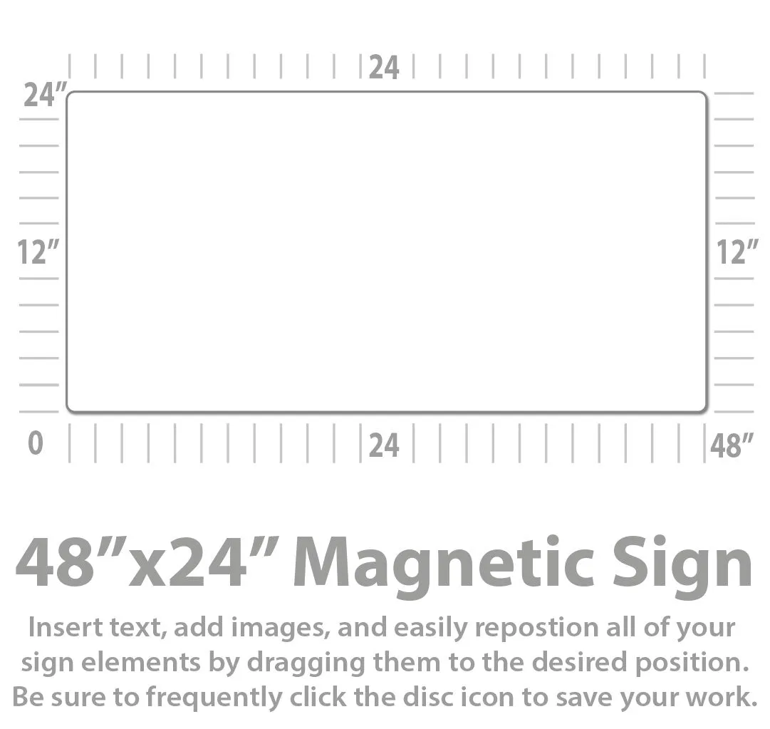 Large Custom Magnetic Sign 48x24" for Cargo Vans (x-large)