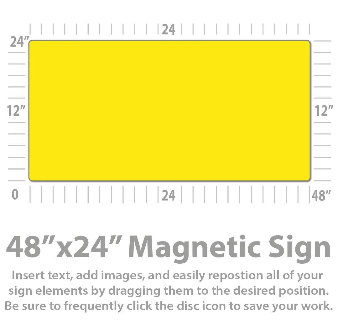 Large Custom Magnetic Sign 48x24" for Cargo Vans (x-large)