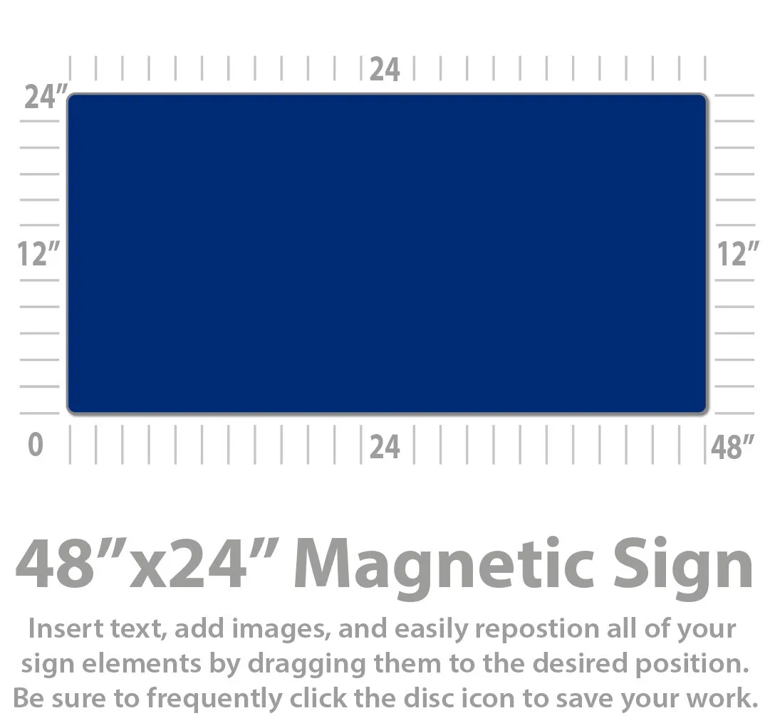 Large Custom Magnetic Sign 48x24" for Cargo Vans (x-large)