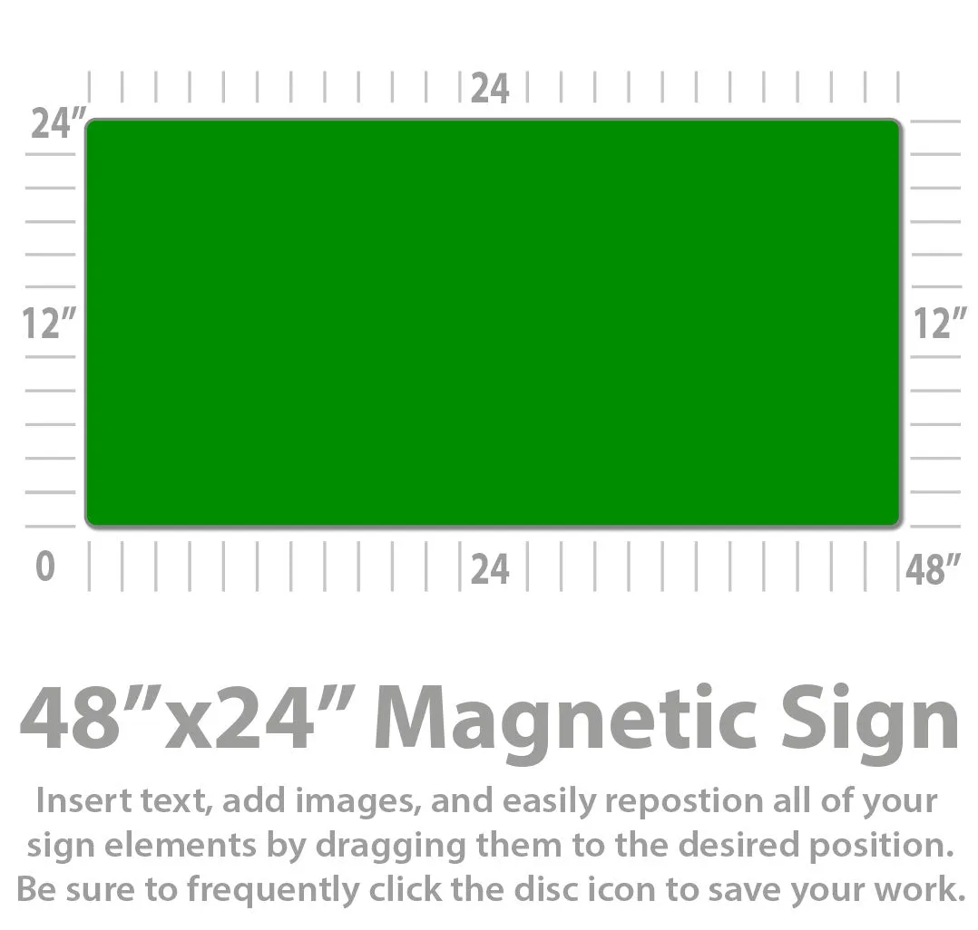 Large Custom Magnetic Sign 48x24" for Cargo Vans (x-large)