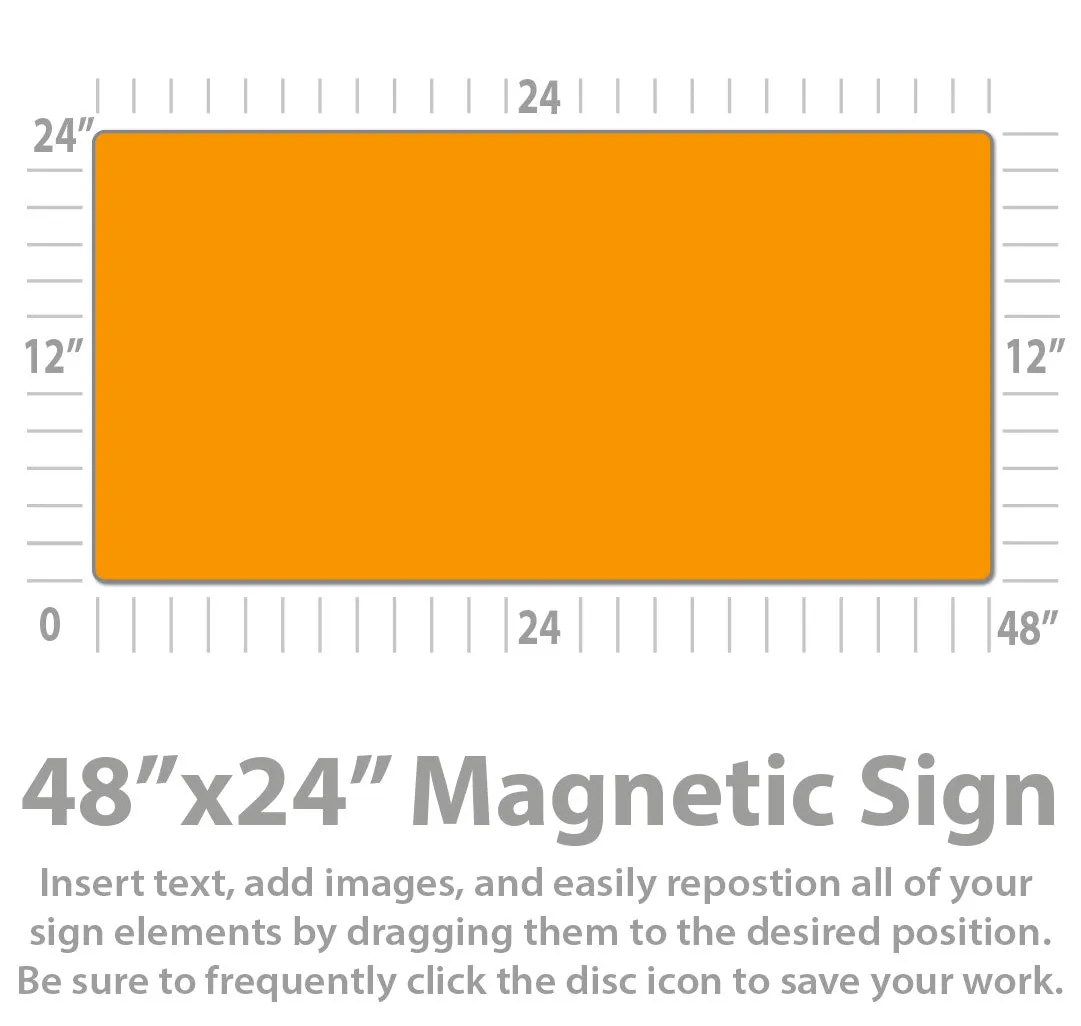 Large Custom Magnetic Sign 48x24" for Cargo Vans (x-large)