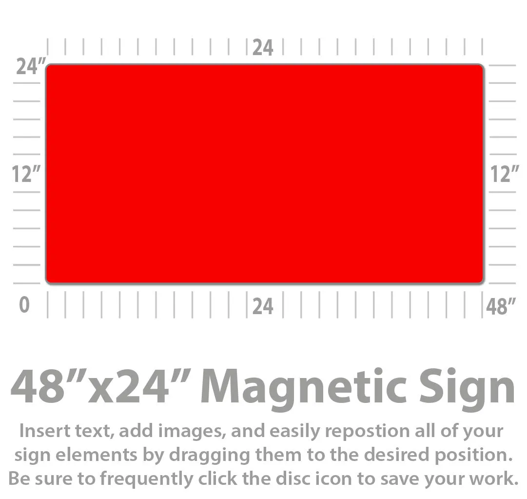 Large Custom Magnetic Sign 48x24" for Cargo Vans (x-large)