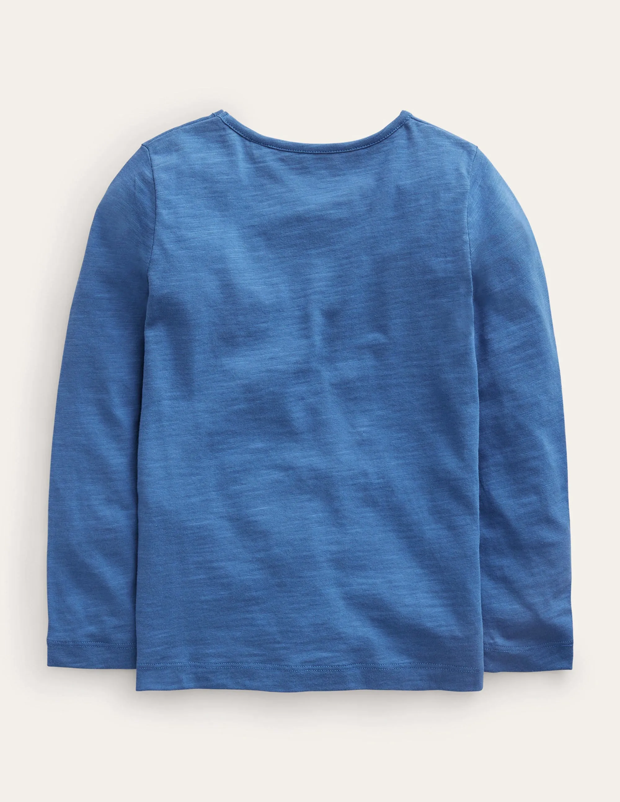 Logo Slub Long Sleeve T-shirt-Delft Blue Teapots