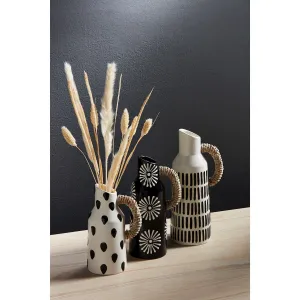 Mud Pie Black Patterned Bud Vase