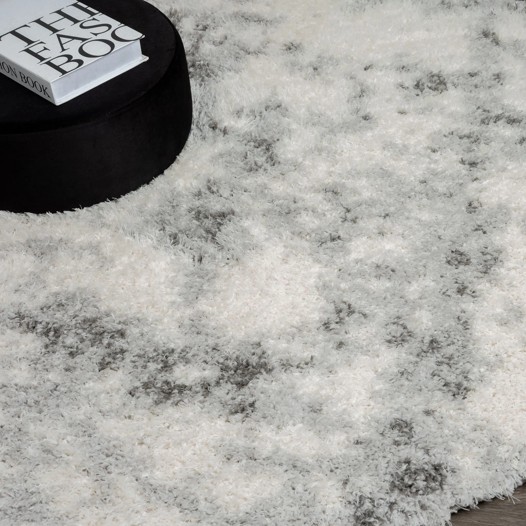 Plushy 389 Ash Round Rug - Chic Grey Round Rug