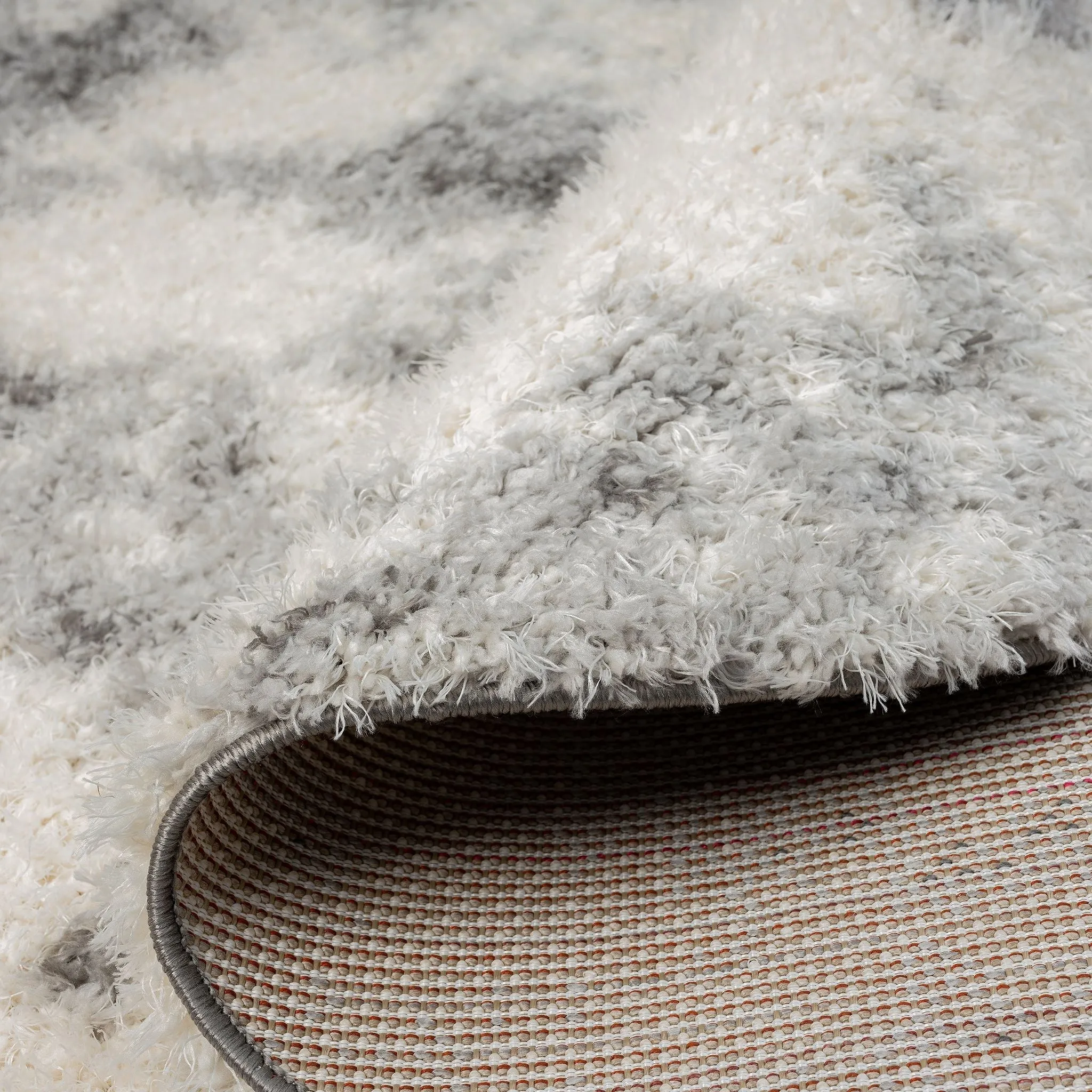 Plushy 389 Ash Round Rug - Chic Grey Round Rug