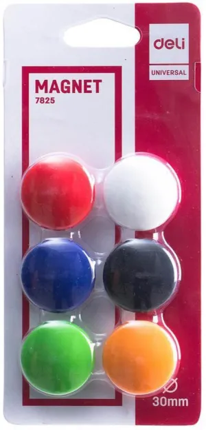 Solid Color Magnet 4cm 8pc blister pack