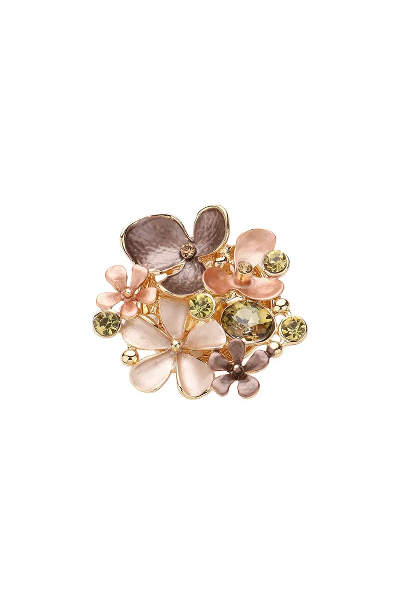 Sparkle Flower Magnetic Brooch