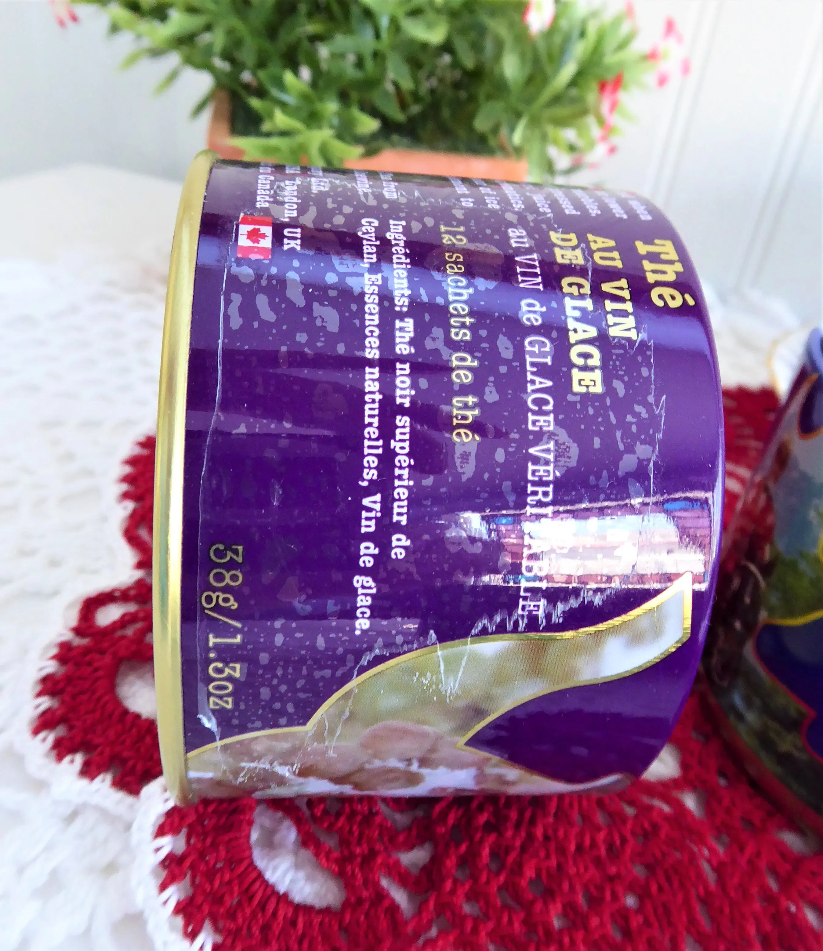 Stacking Tea Tin 3 Part Tea Storage Empty Canadian Teas Maple Leaf Teapots Mountie