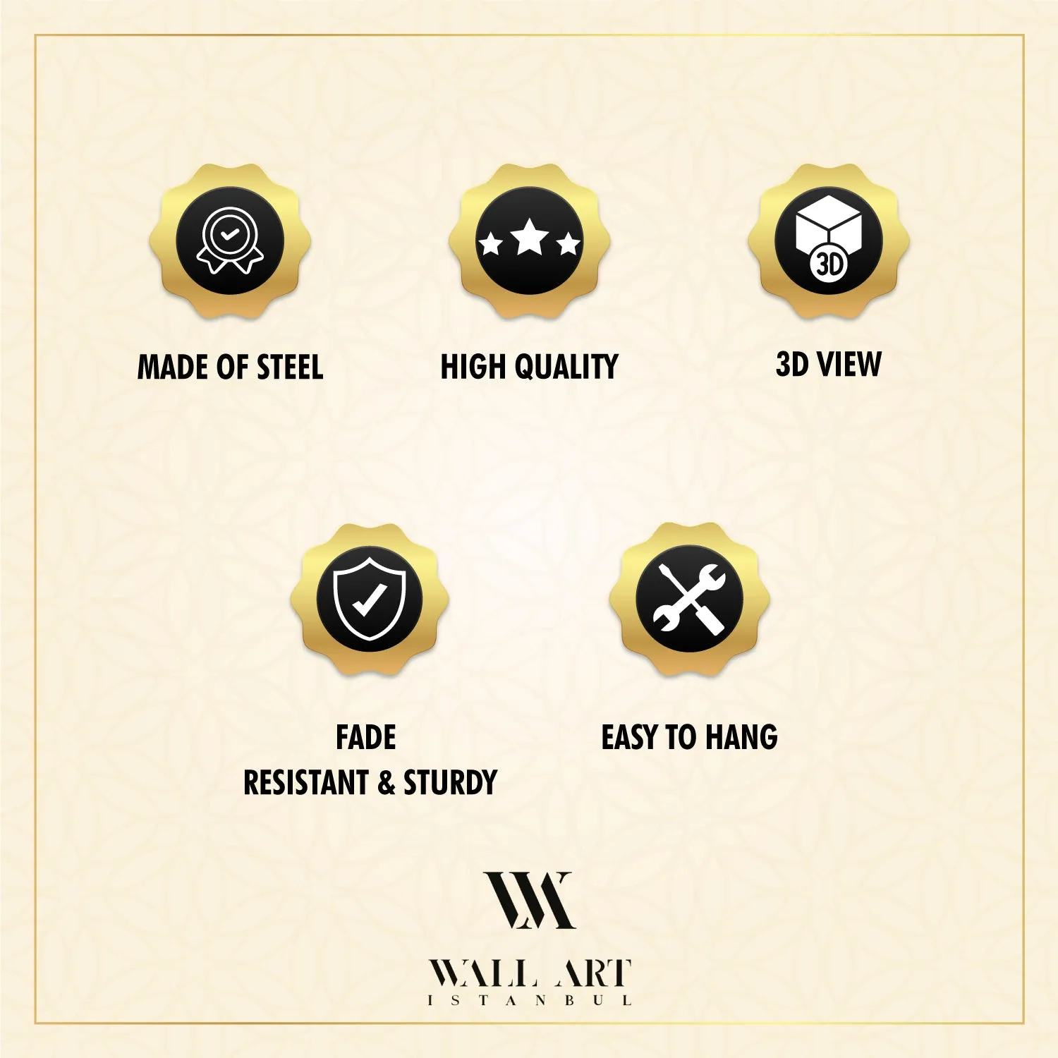 Surah Al-Fatiha Metal Islamic Wall Art - WAM077
