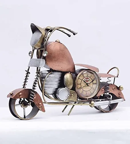 TAC Table Decore Table decoration Dining table Decore Home Decore,(TAC BIKE CLOCK 3" DAIL (A) Restaurant, office, café, living room, Bedroom & gift SIZE (14 * 3 * 9)