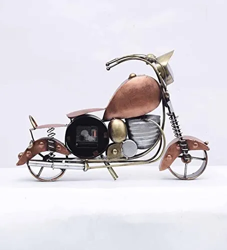 TAC Table Decore Table decoration Dining table Decore Home Decore,(TAC BIKE CLOCK 3" DAIL (A) Restaurant, office, café, living room, Bedroom & gift SIZE (14 * 3 * 9)