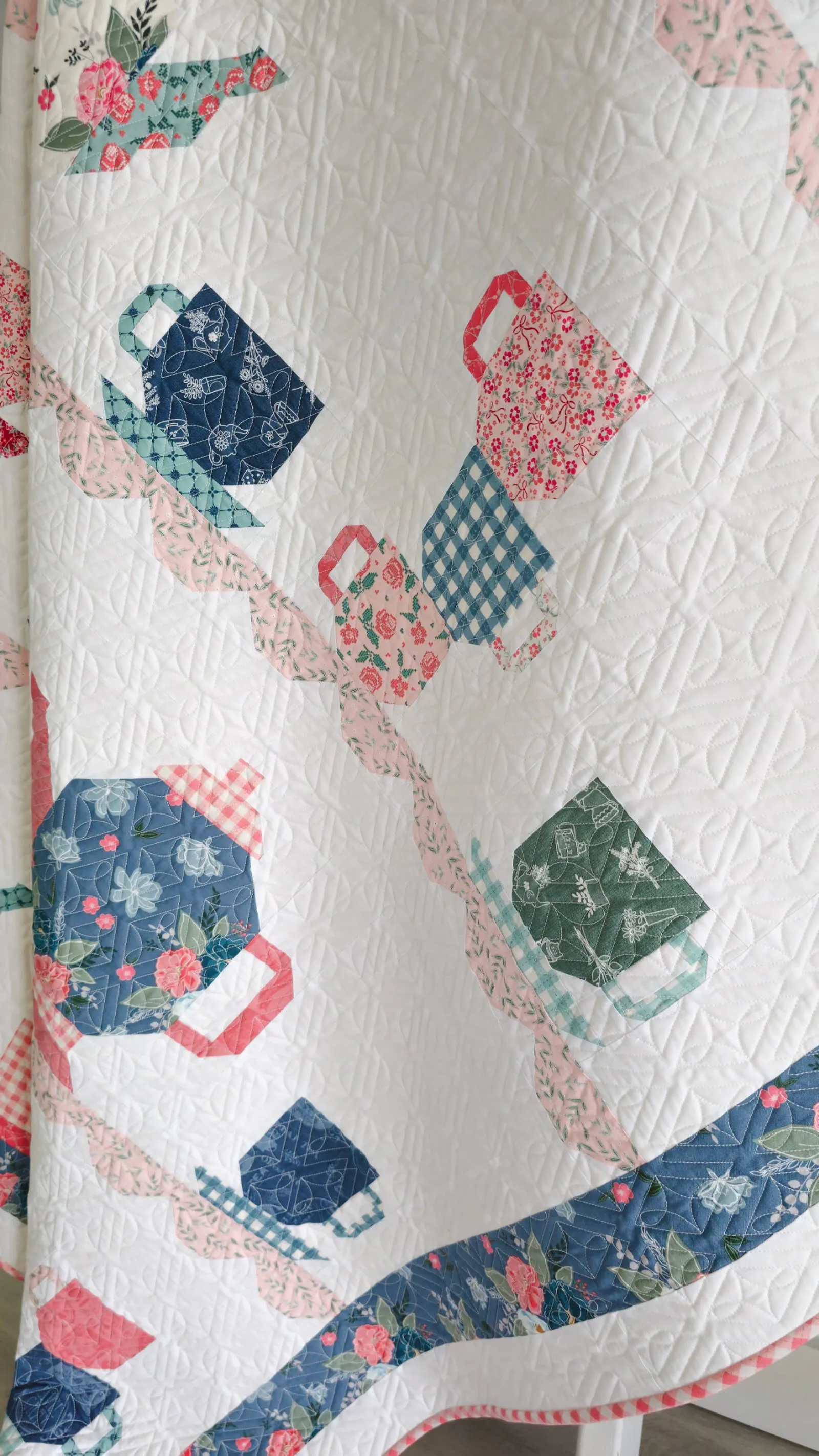 Tea Party Quilt Paper Pattern