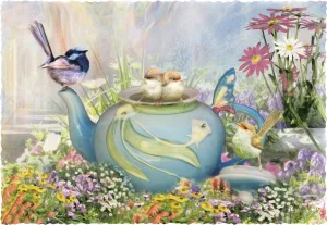 Tiny Tea Party (250 Piece Wooden Jigsaw Puzzle)