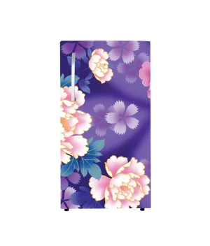 VVWVColor Full Flower Fridge Sticker Watter Proof and Hide Dirt Refrigerator Double Door Single Door Kitchen Home Hotel Decorative Multicolor Vinyl Printed Wrap (Single Door (60x125 cms))