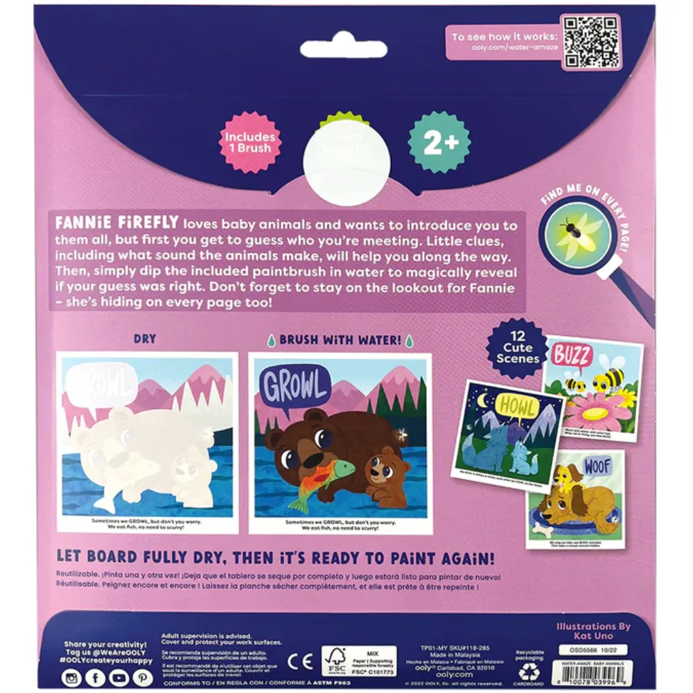 Water Amaze Water Reveal Boards - Baby Animals