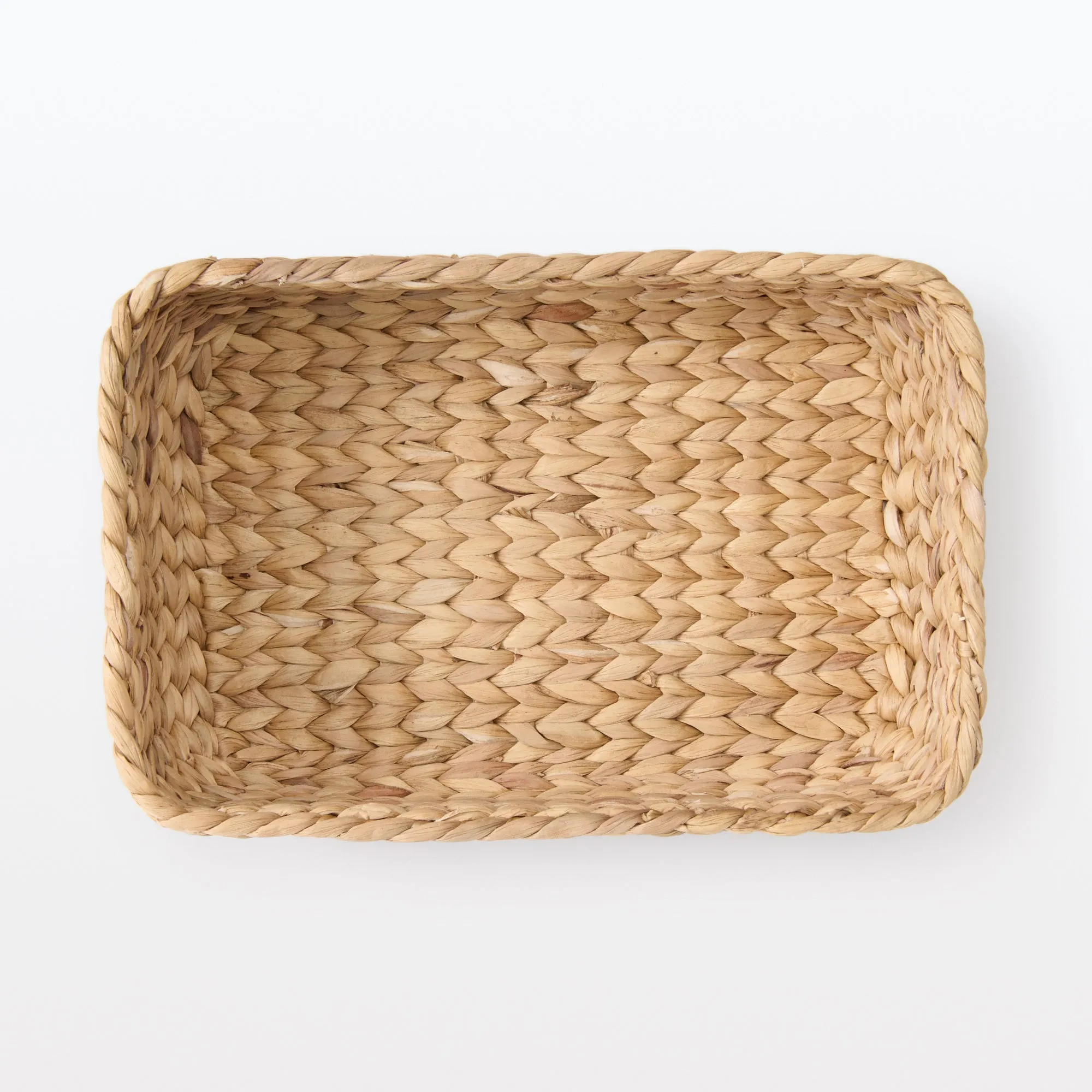 Water Hyacinth Basket - Rectangle - Small W34 x D23 x H12 cm